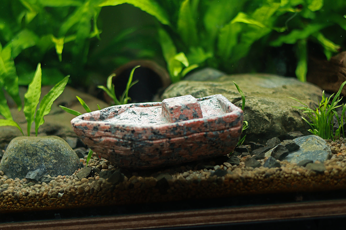 🌿Décor Naturel - Barque en Granite Rose 🇫🇷