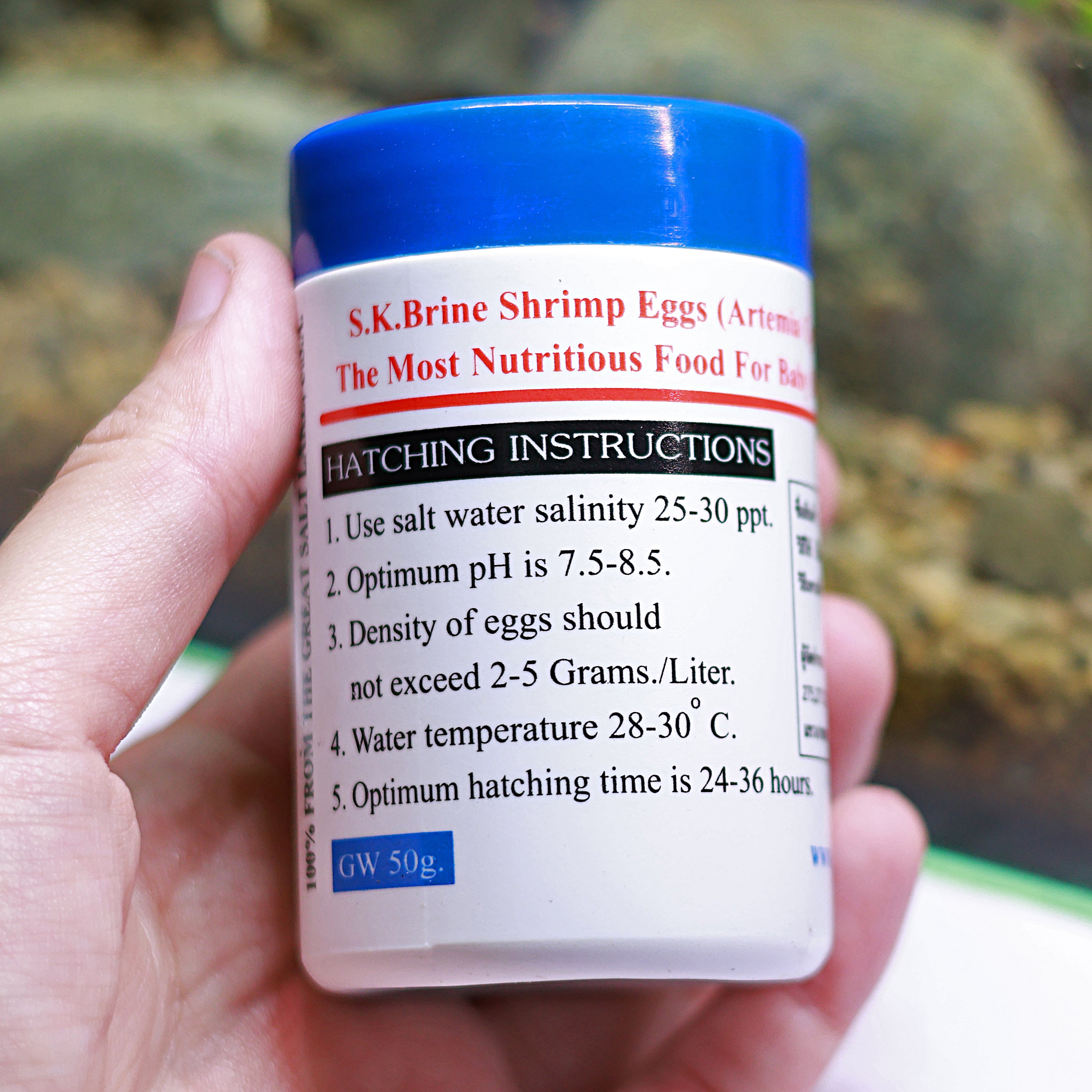 Brine Shrimp Œufs Artemias 50 g. Qualité Premium - Alevins et Petits Poissons