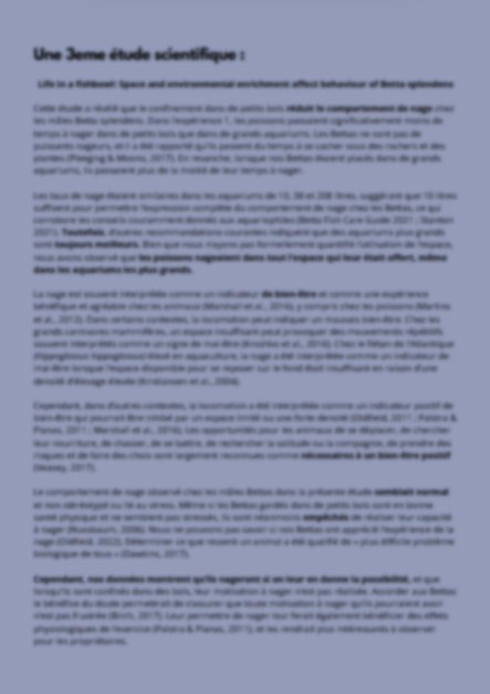 Une vie complète dans un bocal, explications des effets négatifs sur le combattant betta splendens.