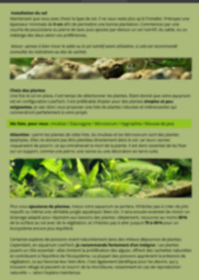 À la découverte des secrets de la nature : la méthode Low-Tech en aquarium🌿